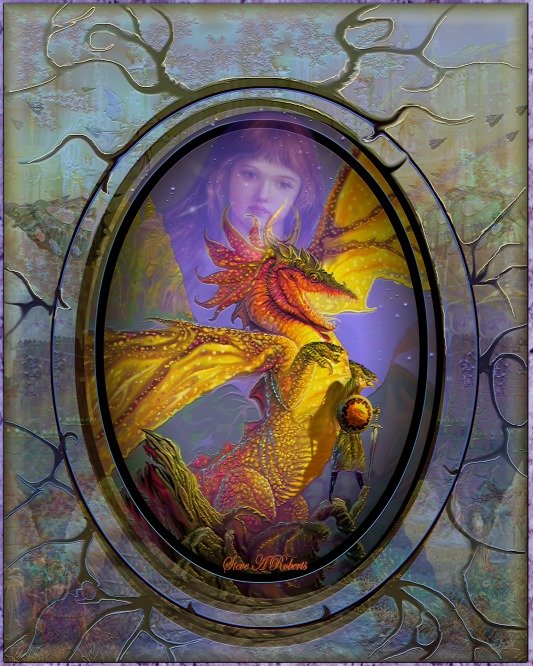 Dragon Picture,Gallery of magical illustrator Steve A Roberts