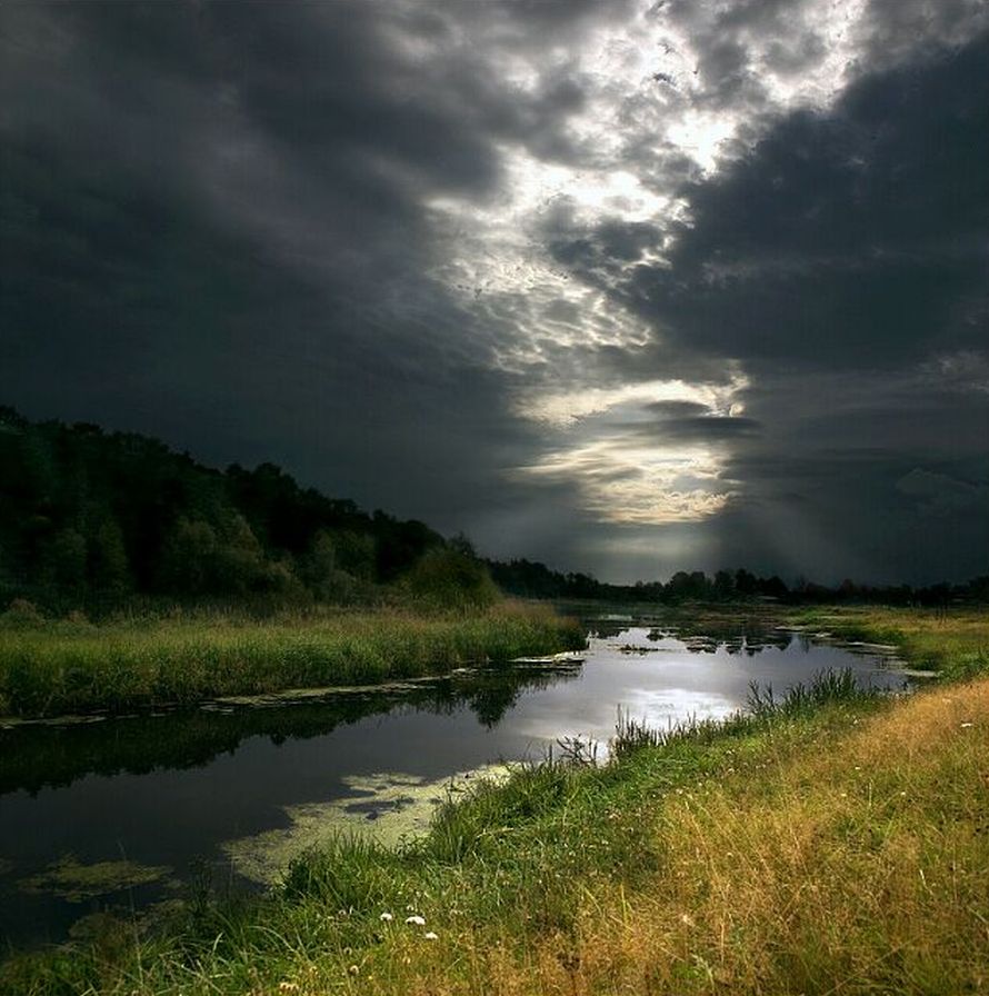 Свет р. Городище Киржач. Закаты в Киржаче. Фото неба Киржач.